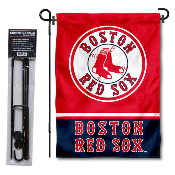 WinCraft Boston Red Sox Garden Flag with Stand Holder