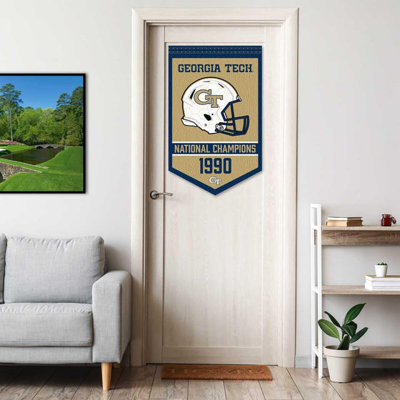 Georgia Tech Yellow Jackets Football National Champions Banner