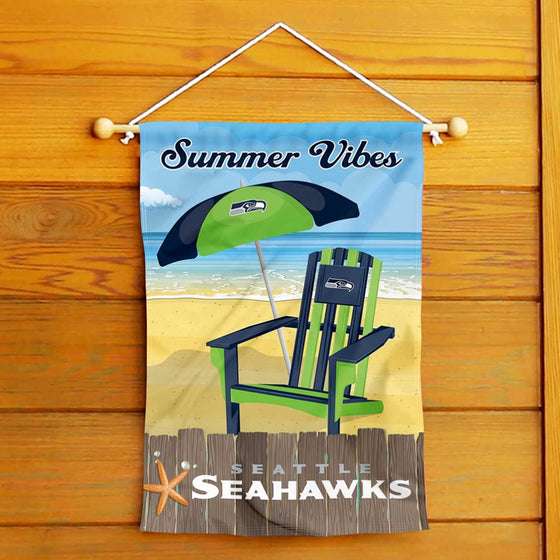 WinCraft Seattle Seahawks Summer Decorative Seasonal Garden Flag Double Sided Banner