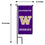 College Flags & Banners Co. Washington Huskies Mini Garden and Flower Pot Flag Topper