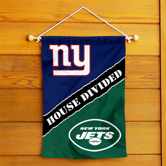 WinCraft House Divided Giants and Jets Double Sided Garden Flag