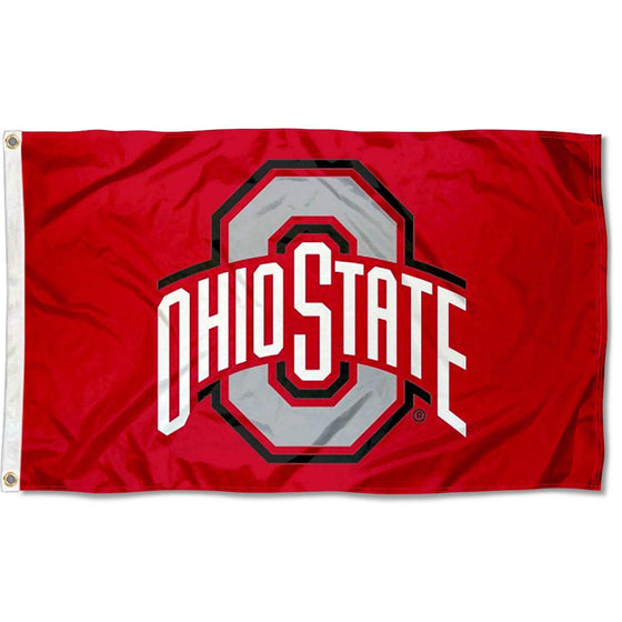 College Flags & Banners Co. Ohio State Buckeyes Polyester Outdoor 3x5 Grommet Banner Flag