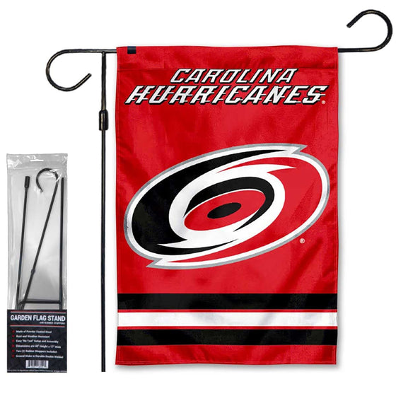 WinCraft Carolina Hurricanes Garden Flag and Pole Stand Mount Holder