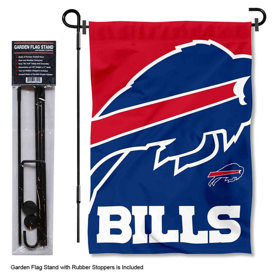 WinCraft Buffalo Bills Bold Logo Garden Flag and Flagpole Mount