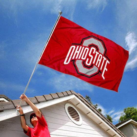 College Flags & Banners Co. Ohio State Buckeyes Polyester Outdoor 3x5 Grommet Banner Flag