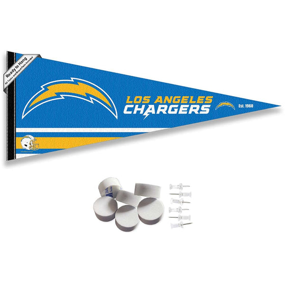 Los Angeles Chargers Pennant Banner and Wall Tack Pads