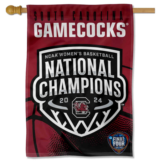 WinCraft South Carolina Gamecocks 2024 Womens Basketball National Champions Banner Vertical Flag