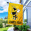 College Flags & Banners Co. Georgia Tech Yellow Jackets Double Sided House Flag with Flag Pole Set