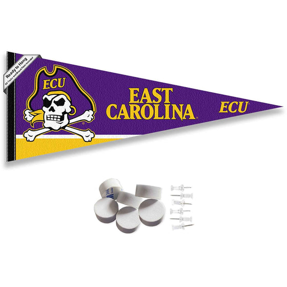 College Flags & Banners Co. East Carolina Pirates Pennant Flag and Wall Tack Mount Pads