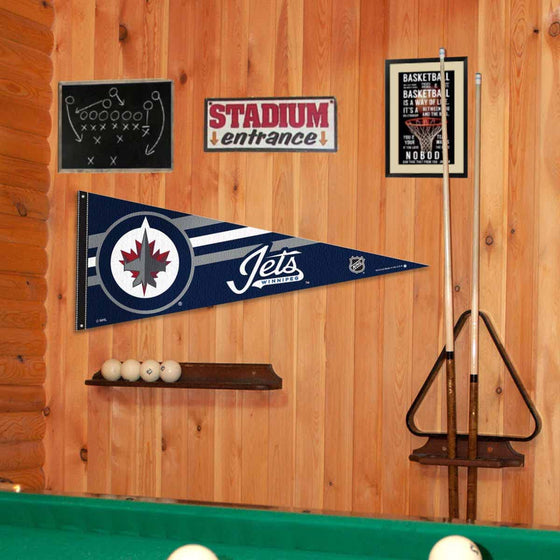 Winnipeg Jets Pennant Flag and Wall Tack Pads Mounts