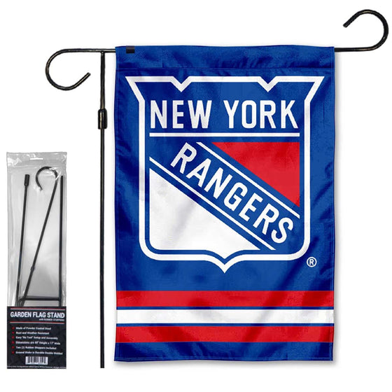 WinCraft New York Rangers Garden Flag and Pole Stand Mount Holder