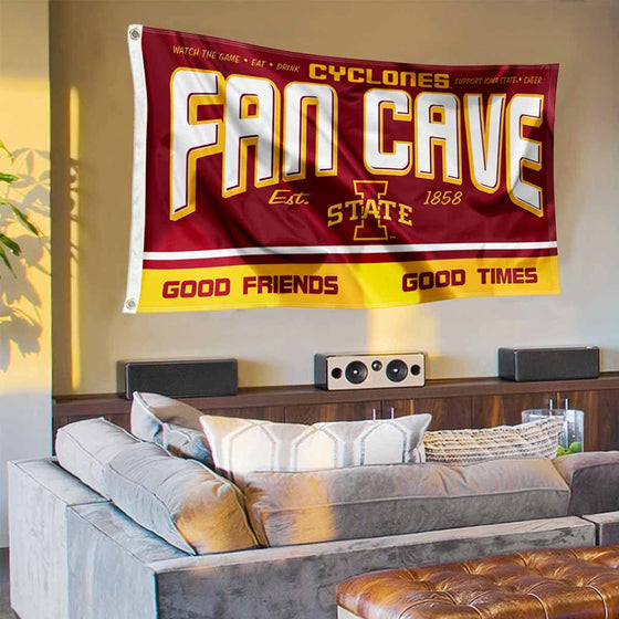 Iowa State Cyclones Fan Man Cave Banner Flag