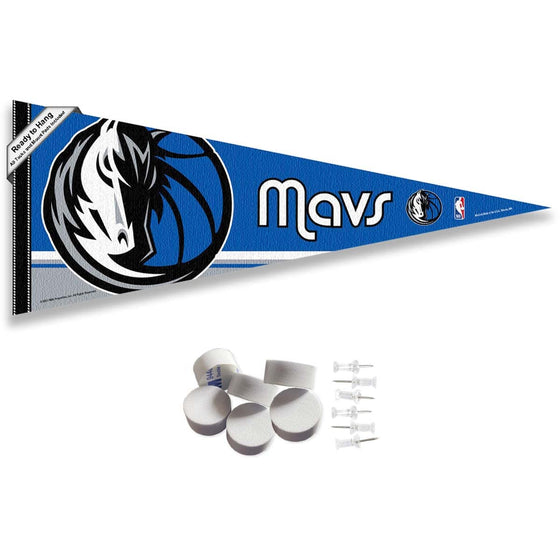 Dallas Mavericks Pennant Flag and Wall Tack Pads Mounts