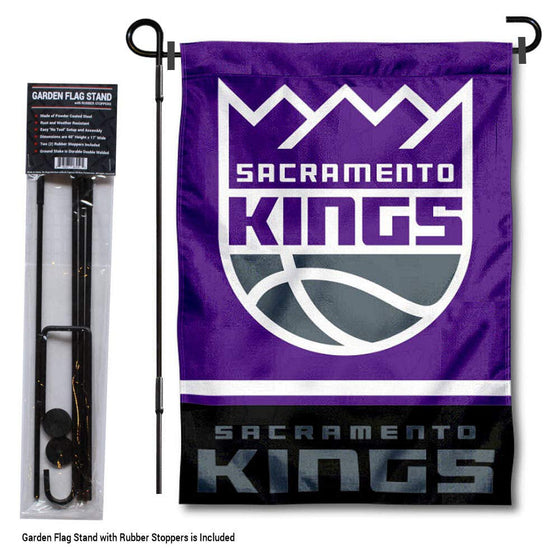 WinCraft Sacramento Kings Garden Flag with Stand Holder