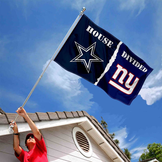 WinCraft Dallas and New York Giants House Divided Flag Rivalry Banner