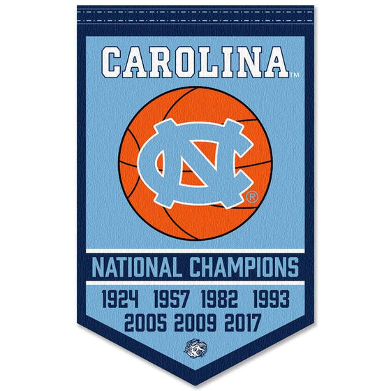 North Carolina Tar Heels Basketball National Champions Banner