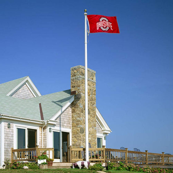 College Flags & Banners Co. Ohio State Buckeyes Polyester Outdoor 3x5 Grommet Banner Flag