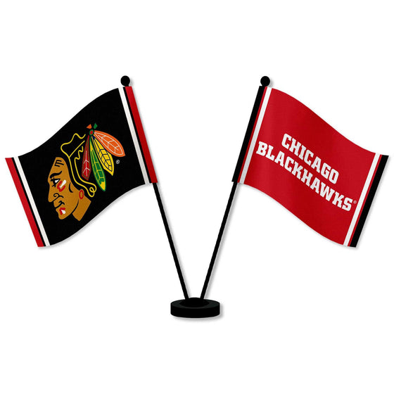 WinCraft Chicago Blackhawks Desk and Table Top Flags