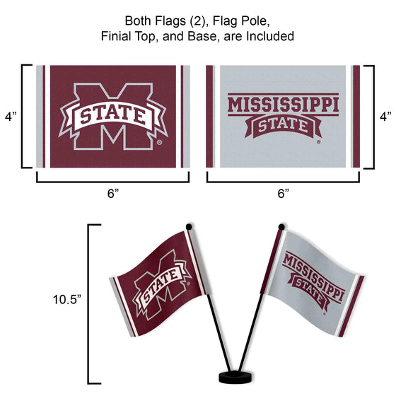 WinCraft Mississippi State Bulldogs Desk and Table Top Flags