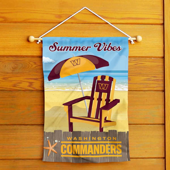 WinCraft Washington Commanders Summer Decorative Seasonal Garden Flag Double Sided Banner