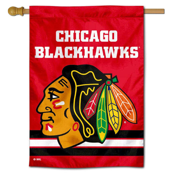 WinCraft Chicago Blackhawks Red Two Sided House Flag