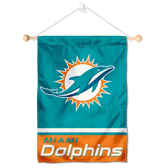 Miami Dolphins Banner Window Wall Hanging Flag with Suction Cup