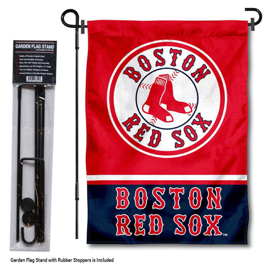 WinCraft Boston Red Sox Garden Flag with Stand Holder