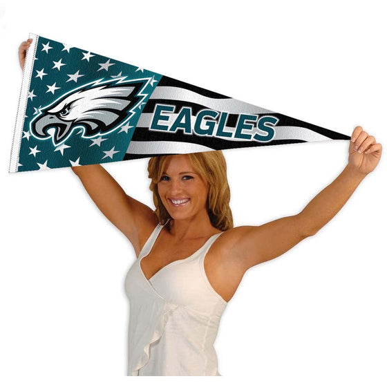 WinCraft Philadelphia Eagles Nation USA Americana Stars and Stripes Pennant Banner Flag