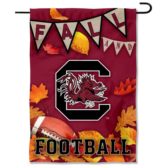 College Flags & Banners Co. South Carolina Gamecocks Fall Leaves Football Season Garden Yard Flag