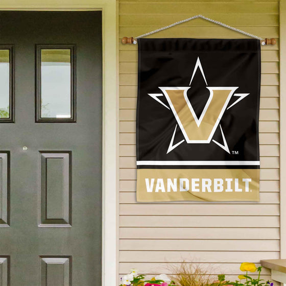 College Flags & Banners Co. Vanderbilt Commodores Banner with Hanging Pole