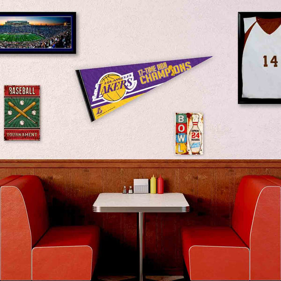 WinCraft Los Angeles Lakers 17 Time Champions Pennant Flag