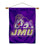 College Flags & Banners Co. James Madison Dukes New Logo Double Sided House Flag and Wood Banner Pole Set