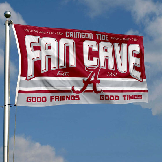 Alabama Crimson Tide Fan Man Cave Banner Flag