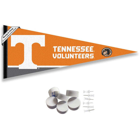 College Flags & Banners Co. Tennessee Volunteers Pennant Flag and Wall Tack Mount Pads