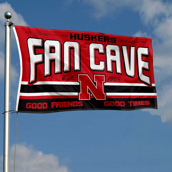 Nebraska Cornhuskers Fan Man Cave Banner Flag