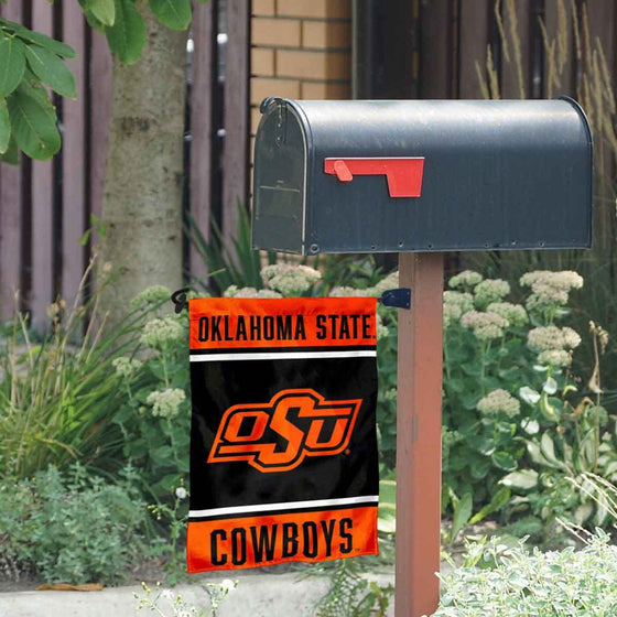 Oklahoma State Cowboys Garden Flag and Mailbox Post Pole Mount Holder Set