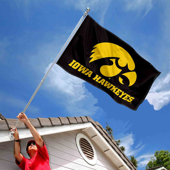 College Flags & Banners Co. Iowa Hawkeyes Black University Large College Flag