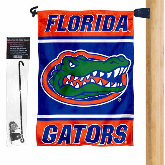 College Flags & Banners Co. Florida Gators Garden Flag and Mailbox Post Pole Mount Holder Set