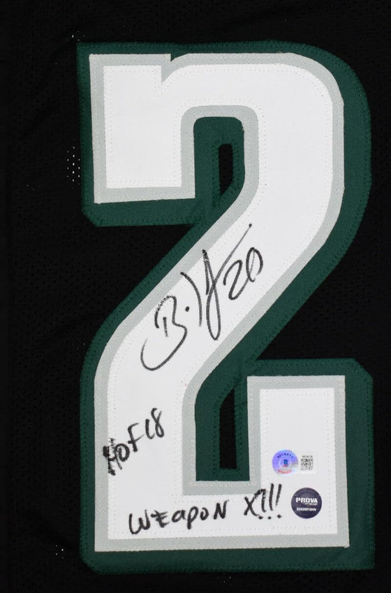 Brian Dawkins Autographed Black Pro Style Jersey w/HOF, Weapon X - Beckett W Hologram Black