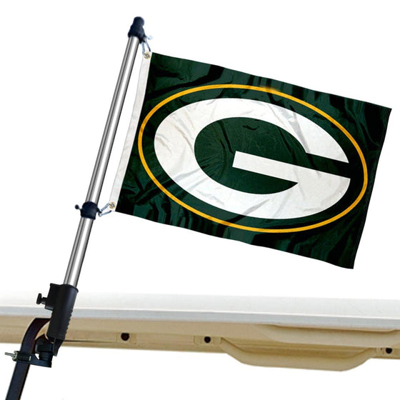 WinCraft Green Bay Packers Golf Cart Flag Pole and Holder Mounting Bracket