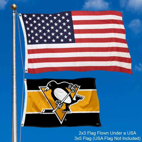 WinCraft Pittsburgh Penguins Small 2x3 Foot Banner Flag