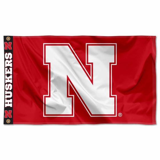 College Flags & Banners Co. Nebraska Cornhuskers Printed Header 3x5 Foot Banner Flag