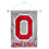 College Flags & Banners Co. Ohio State Buckeyes Block O Gray Banner for Windows Doors and Walls