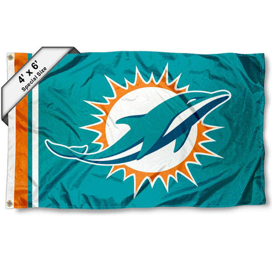 WinCraft Miami Dolphins 4 ft x 6 ft Foot Flag