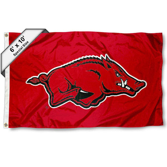 College Flags & Banners Co. Arkansas Razorbacks 6x10 Feet Hog Logo Flag