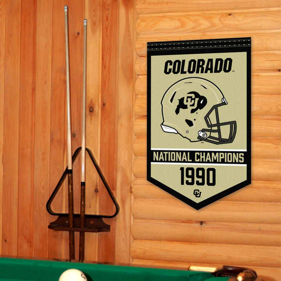 College Flags & Banners Co. Colorado Buffaloes Football National Champions Felt Banner