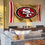 San Francisco 49ers Gold Banner and Tapestry Wall Tack Pads