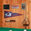 Colorado Avalanche Pennant Flag and Wall Tack Pads Mounts