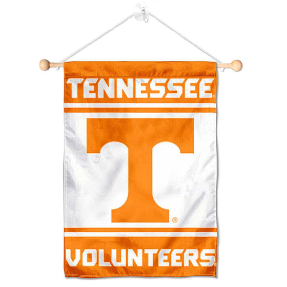 College Flags & Banners Co. Tennessee Volunteers Window Wall Banner Hanging Flag with Suction Cup