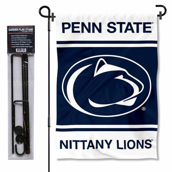 College Flags & Banners Co. Penn State Nittany Lions Garden Flag and Flag Stand Pole Holder Set